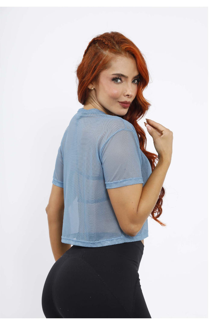 BLUSA MALLA CORTA DEPORTIVA MUJER - BL-028