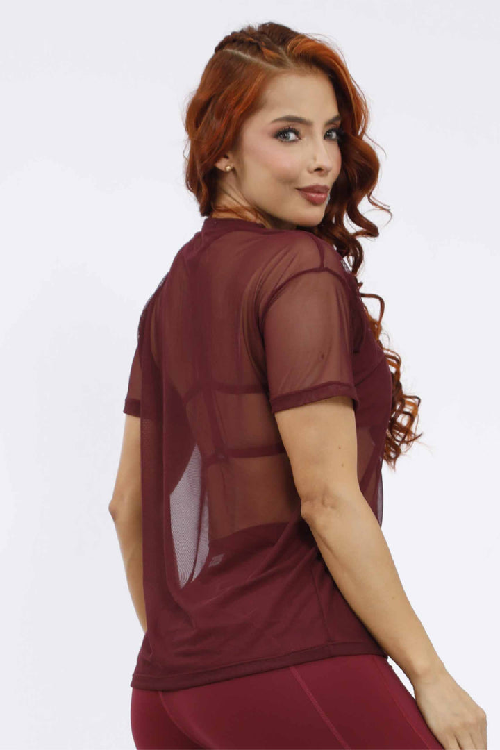 BLUSA MALLA DEPORTIVA MUJER AZUL CLARO BL-052