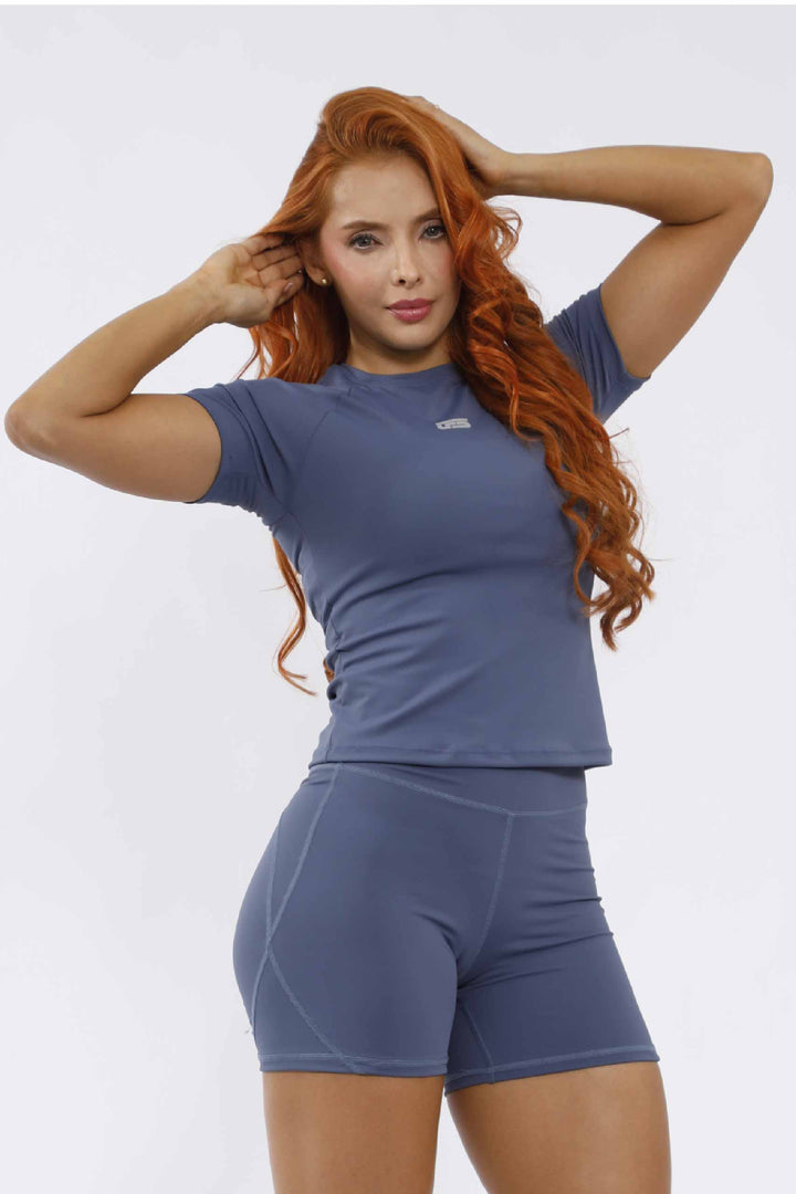BLUSA DEPORTIVA MUJER AZUL OSCURO - BL-055 AZUL OSCURO