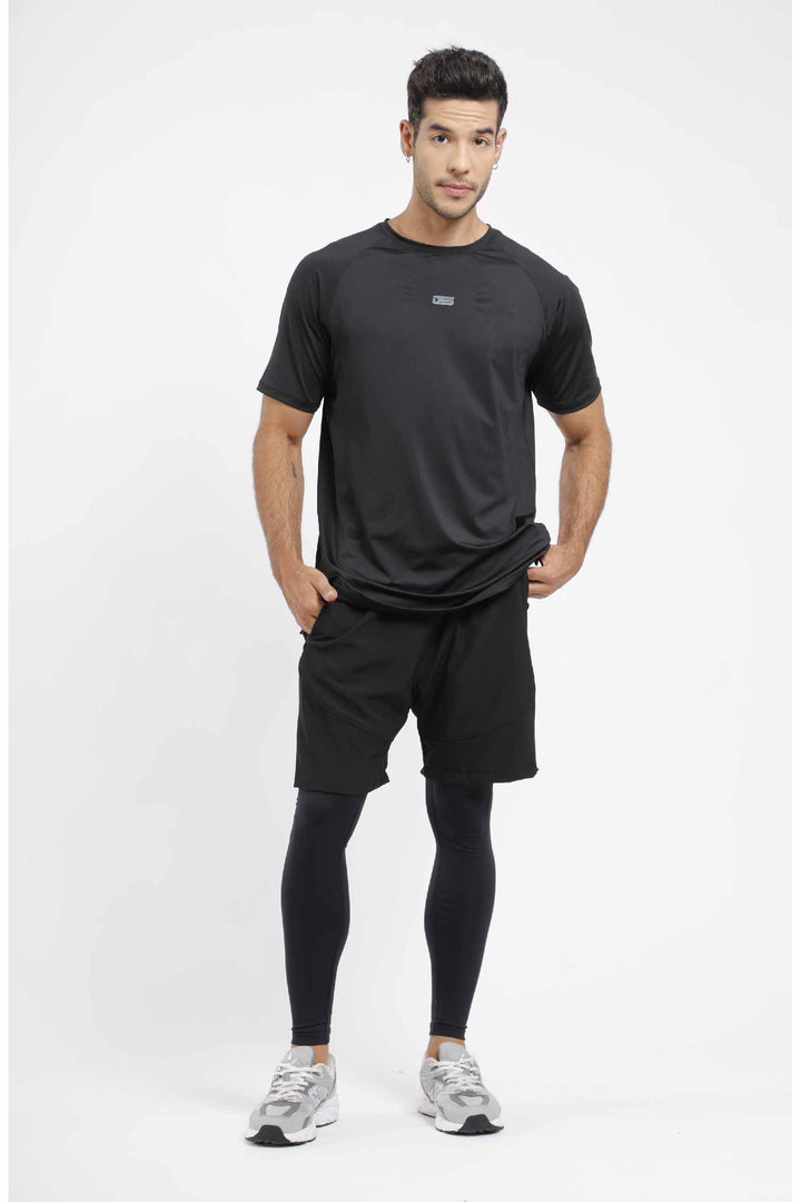 CAMISA DEPORTIVA HOMBRE NEGRO UFSPORT- CHM-001