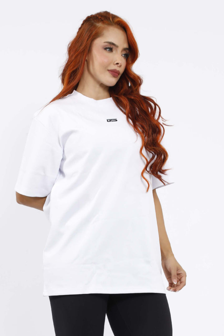 CAMISA OVERSIZE DEPORTIVA MUJER BLANCA