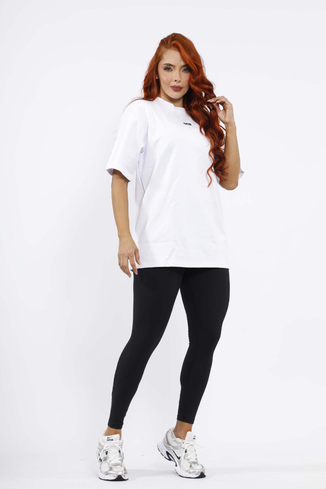 CAMISA OVERSIZE DEPORTIVA MUJER BLANCA