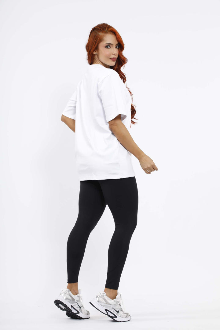 CAMISA OVERSIZE DEPORTIVA MUJER BLANCA