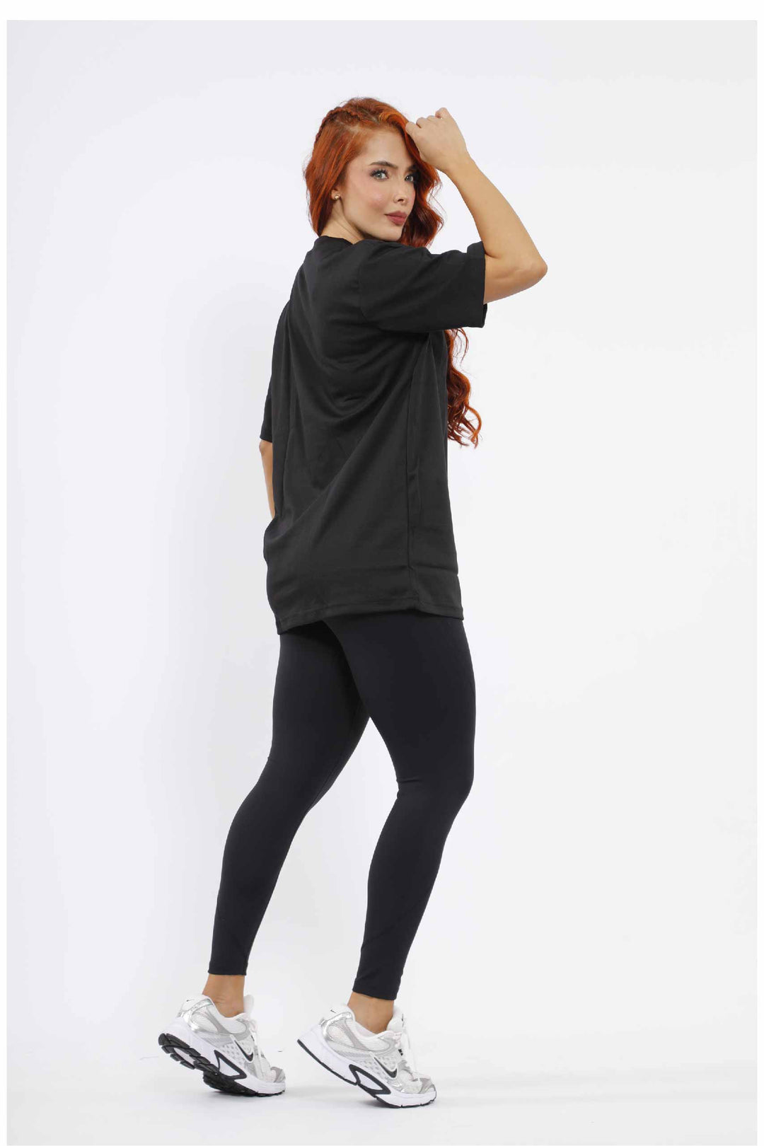 CAMISA OVERSIZE DEPORTIVA MUJER NEGRA