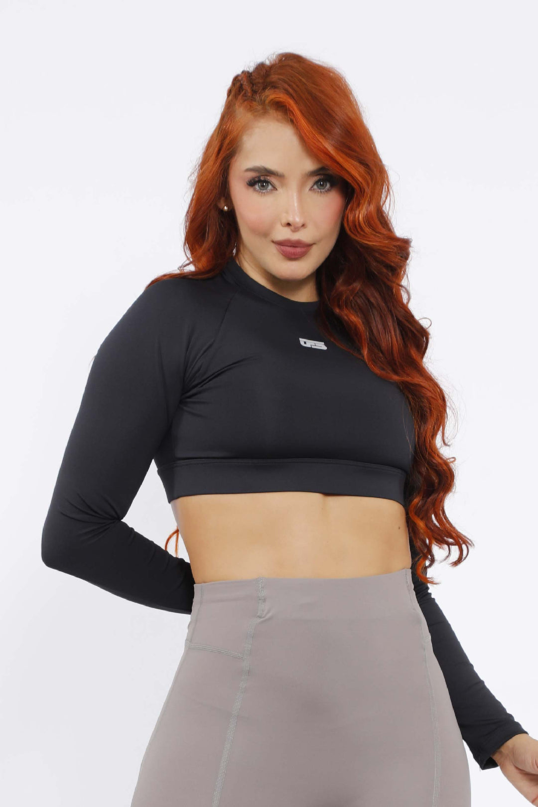 CONJUNTO DEPORTIVO MUJER LEGGINS GRIS CAMIBUSO NEGRO LD-863 GRIS- CB-092 NEGRO