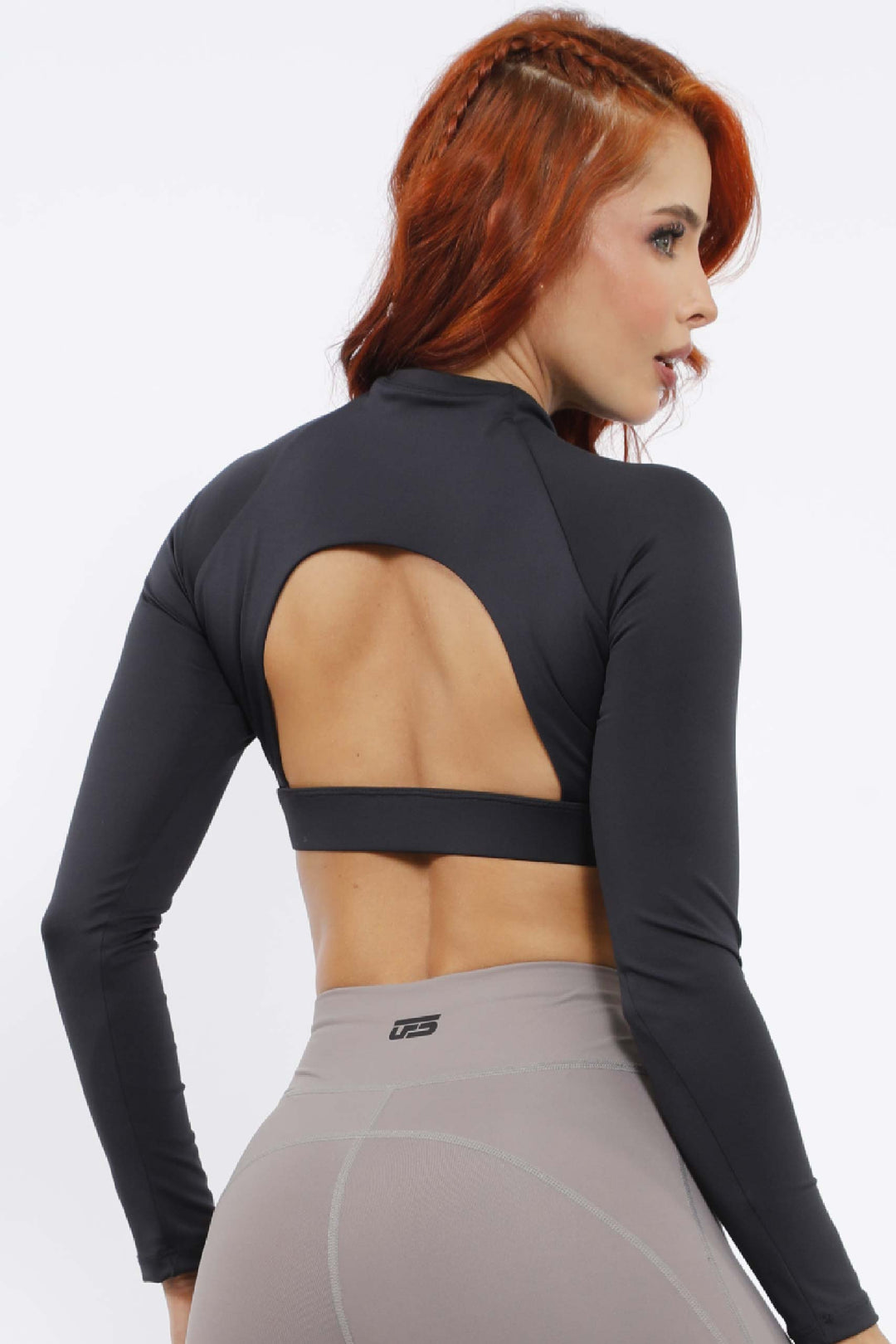 CONJUNTO DEPORTIVO MUJER LEGGINS GRIS CAMIBUSO NEGRO LD-863 GRIS- CB-092 NEGRO