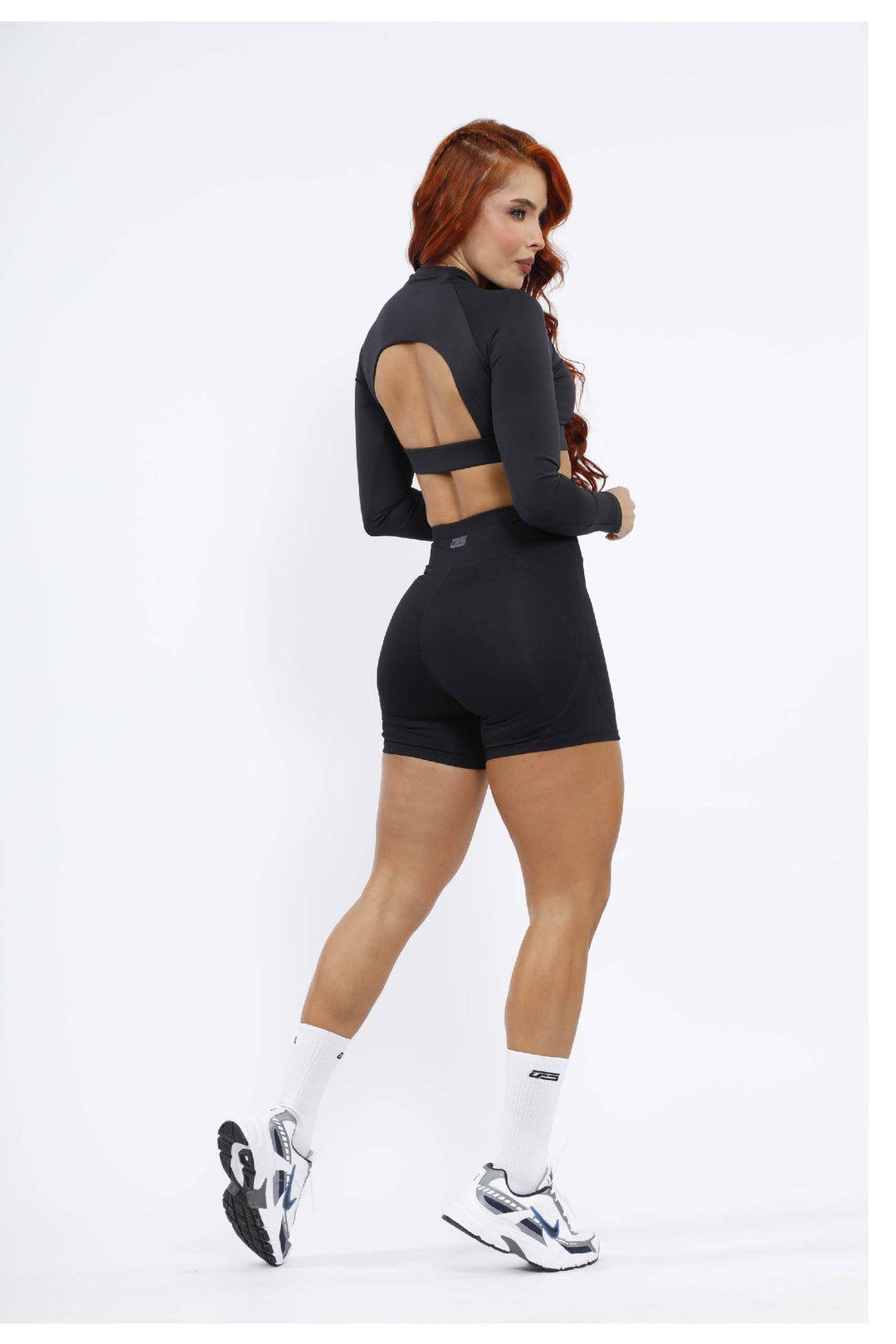 CONJUNTO DEPORTIVO MUJER NEGRO SHORT NEGRO TOP NEGRO SD-125 NEGR0 - CB-092 NEGRO