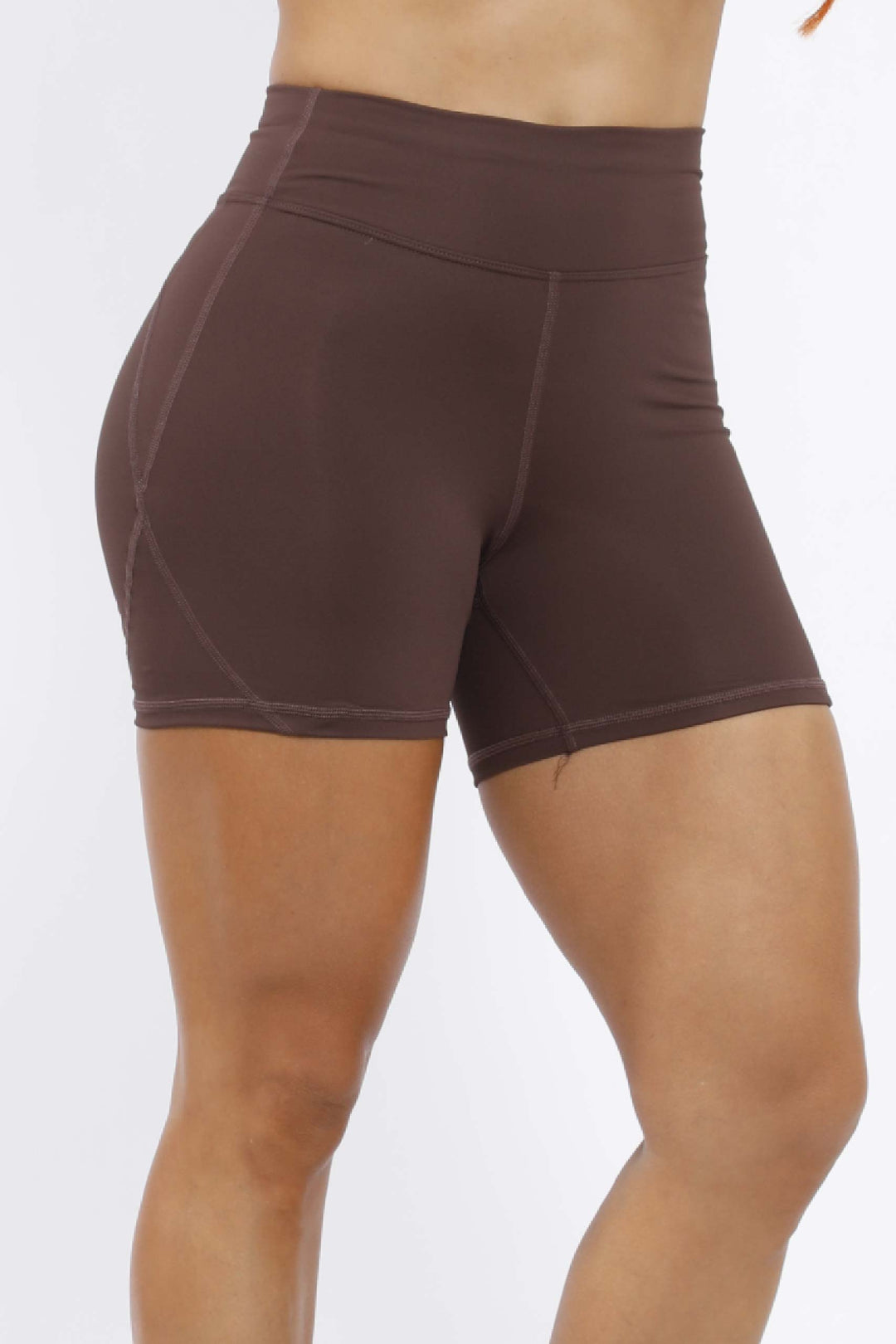 CONJUNTO DEPORTIVO MUJER SHORT CHOCOLATE TOP CHOCOLATE - SD-125 CHOCOLATE - TC-220 CHOCOLATE