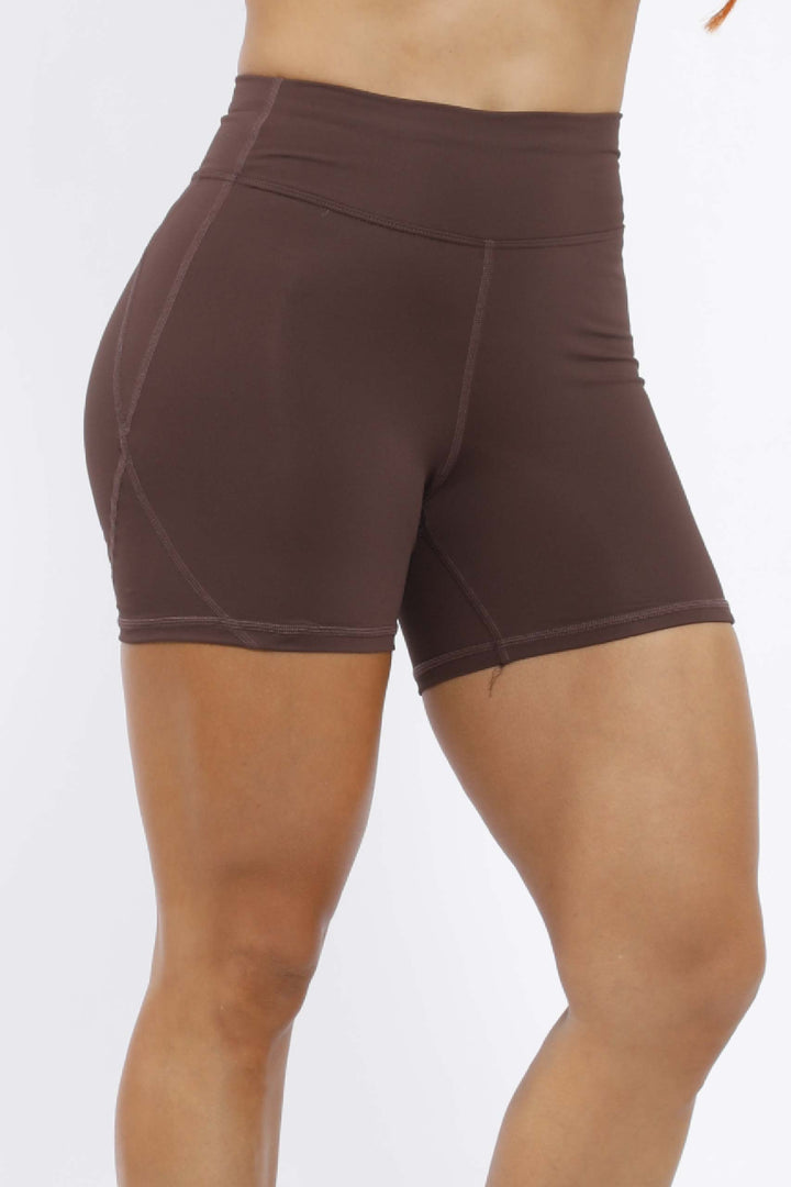 CONJUNTO DEPORTIVO MUJER SHORT CHOCOLATE TOP CHOCOLATE - SD-125 CHOCOLATE - TC-220 CHOCOLATE