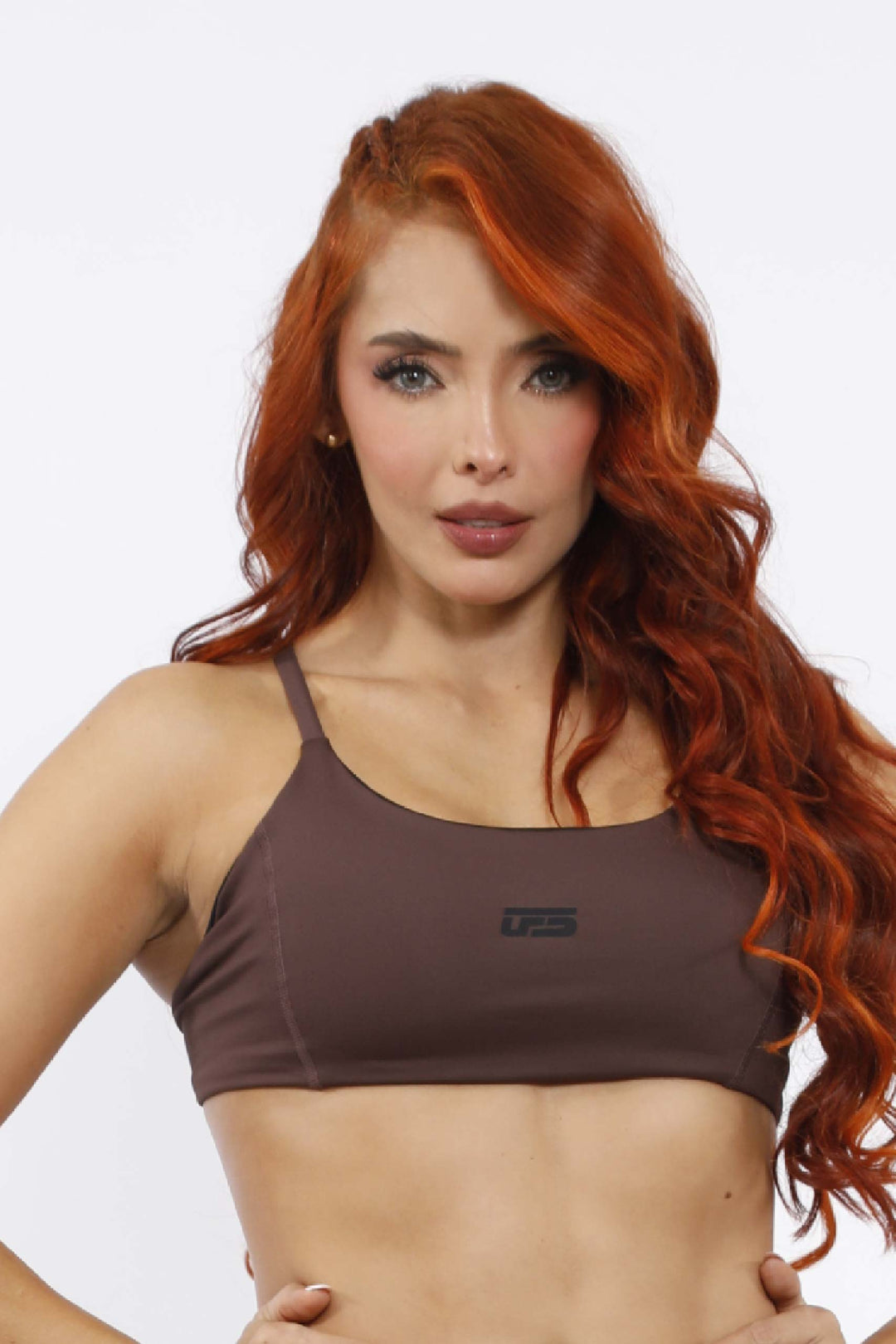 CONJUNTO DEPORTIVO MUJER SHORT CHOCOLATE TOP CHOCOLATE - SD-125 CHOCOLATE - TC-220 CHOCOLATE