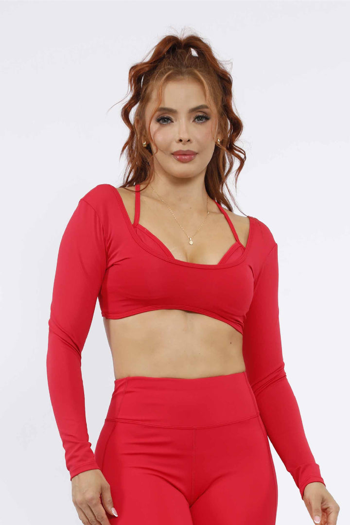 CONJUNTO DEPORTIVO MUJER ROJO  LD-885 CB-095