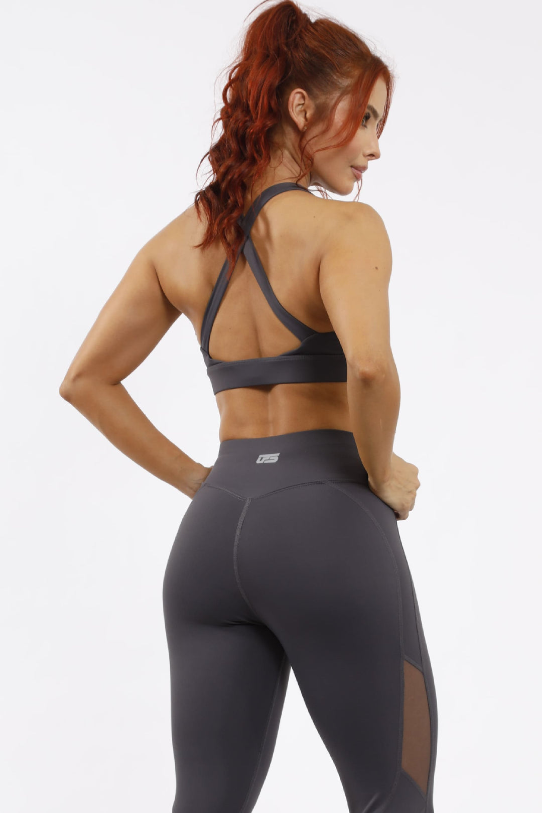 Leggins Deportivo - Gris LD838 + Top Deportivo - Gris TC216