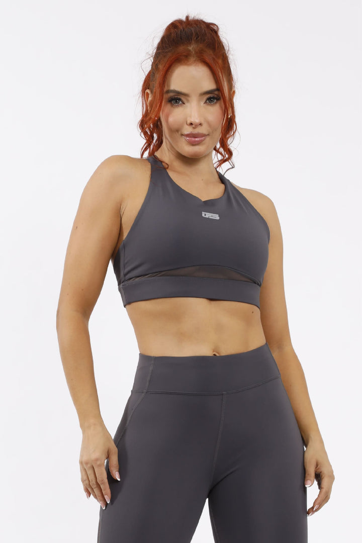 Leggins Deportivo - Gris LD838 + Top Deportivo - Gris TC216