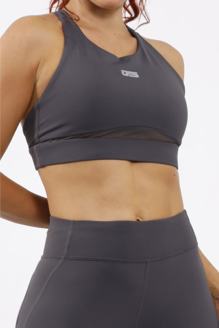 Leggins Deportivo - Gris LD838 + Top Deportivo - Gris TC216