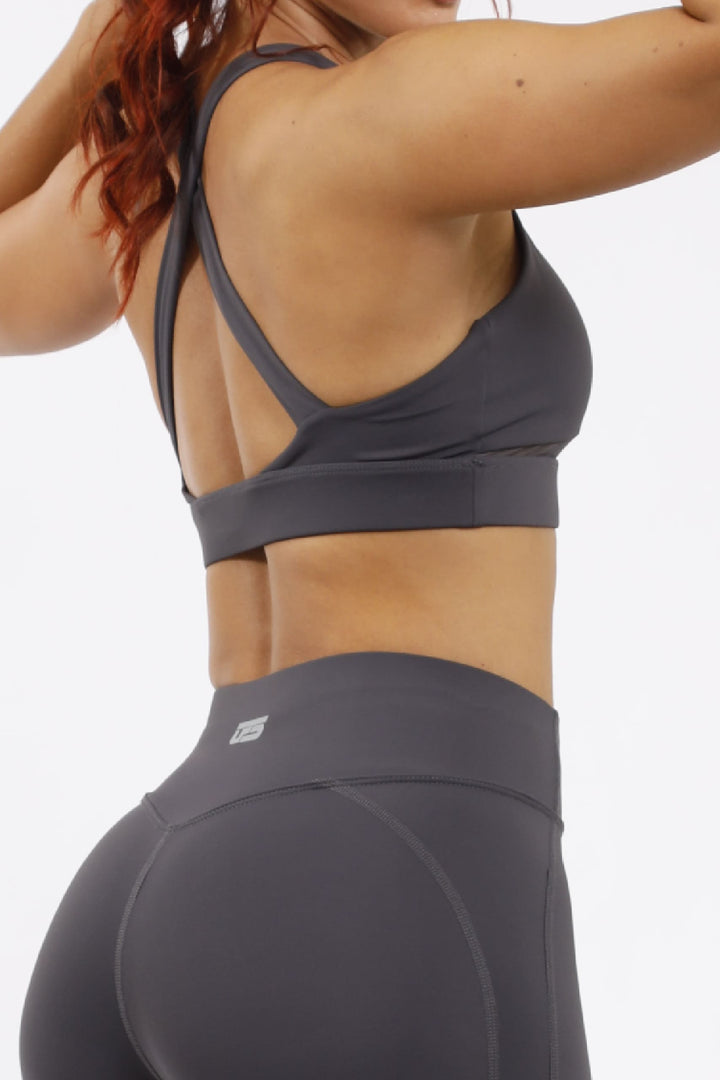 Leggins Deportivo - Gris LD838 + Top Deportivo - Gris TC216