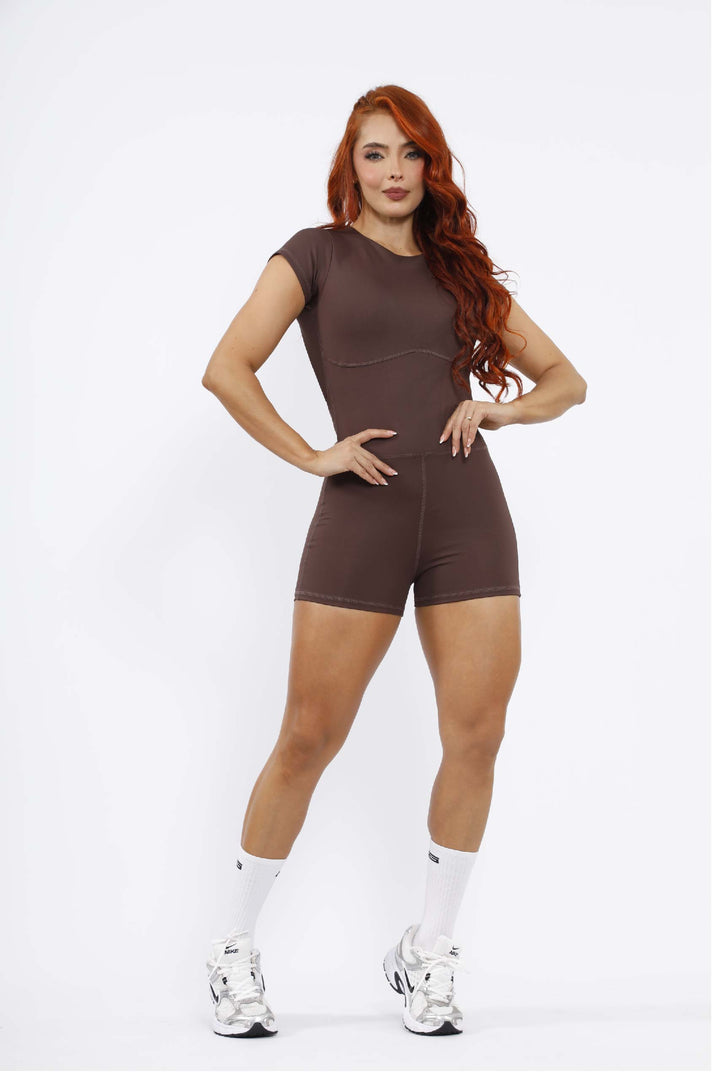 ENTERIZO CORTO DEPORTIVO MUJER CAFÉ - ENT- 067 CAFE