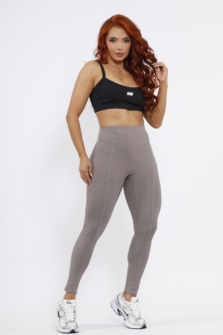 LEGGINS DEPORTIVO MUJER GRIS LD-863