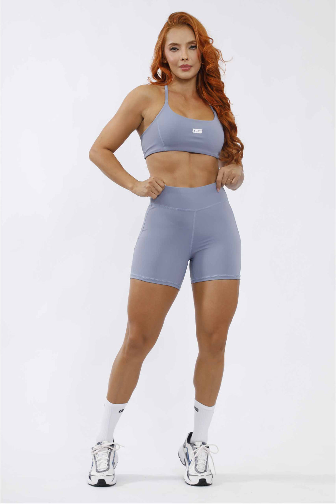 CONJUNTO DEPORTIVO MUJER AZUL HUMO - SD-125 AZUL HUMO TC-218 AZUL HUMO