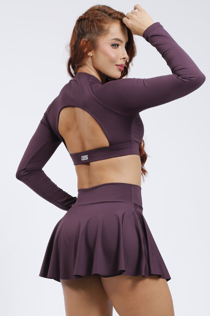 Conjunto de falta y camibuso morado - CB-087M  FD-013M